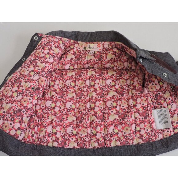 Adelie Quilted Denim Jacket French Designer Boutique Top Toddler 3T Outerwear - Picture 6 of 8